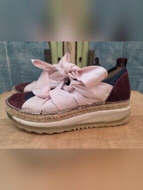 Free People Chapmin Espadrille Sneakers Size 41 Platorms Stacked